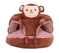 Generic Asiento de Apoyo para Bebés Silla Infantil de Felpa Suave para Sentarse para Aprender a Sentarse Sofá Estable para Bebés Silla para Pequeños Interacción entre e Hijos (mono marrón)