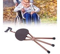 Generic Asiento de Caña, Bastones para Caminar para Personas Mayores Silla de Caña Plegable Plegable Al Aire Libre Retráctil Retráctil de Tres Patas Silla de Bastón No Slip Siaol para Caminar