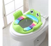 Generic Asiento de Inodoro para Niños, Asiento de Inodoro con Reposabrazos Antideslizante a Prueba de Salpicaduras para Niños y Niñas (GREEN)