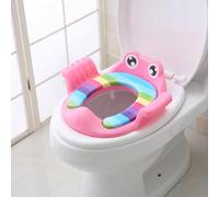Generic Asiento de Inodoro para Niños, Asiento de Inodoro con Reposabrazos Antideslizante a Prueba de Salpicaduras para Niños y Niñas (PINK)
