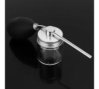 Generic Atomizador en Aerosol con Bomba de Fibras para el Cabello Recargable, Pulverizador de Polvo Fino, Corrector para la Caída del Cabello, Chapado en Plata Negra