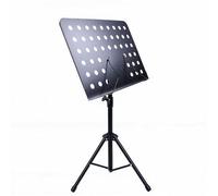 Generic Atril Plegable de Metal con ángulo de Inclinación Versátil para Ensayos de Orquesta y Conciertos, Bandeja Inclinable de 180 Grados, Color Negro