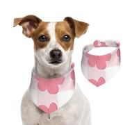 Generic Baberos triangulares con estampado de flores para mascotas, lindos pañuelos para perros, ajustables con broches, para perros, cachorros y gatos