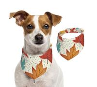 Generic Baberos triangulares con estampado de hojas de arce, lindos pañuelos para perros, ajustables con broches, para perros, cachorros y gatos