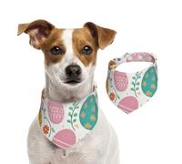 Generic Baberos triangulares con estampado de huevos de Pascua, lindos pañuelos para perros, ajustables con broches, para perros, cachorros y gatos