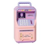 Generic Banco de Dinero Electrónico para Niños Moneda Multifunción Ahorro de Dinero Cajero Automático Azul/Rosa Plástico ABS Se Requieren 3 Pilas AA Regalo Ideal para Niños Mayores de 3 Años