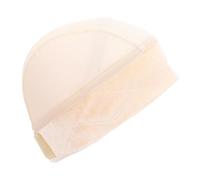 Generic Banda Ancha de Agarre de Peluca de Terciopelo para Adelgazar el Cabello, Gorro Antideslizante Transpirable de Apoyo para Pelucas de Encaje Completo (Beige)