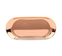 Generic Bandeja de Almacenamiento de Metal, Organizador de Herramientas para Velas con Espejo Pulido, para Refrigerios y Frutas Secas, Acero Inoxidable 430, Negro, Cobre Rojo Retro, 9,1 X 3,7