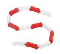 Generic Barreras de Carreras de Coches RC 1/18 Barreras de Pista de Carretera RC de Valla de Campo para Coche de Control Remoto Rojo y Blanco Fácil de Instalar 50 Piezas