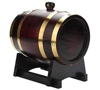 Generic Barril de Vino de Madera de Roble Vintage de 1,5 L, Puerto de Ron de Whisky Hecho a Mano para Almacenamiento de Vino Fino, Brandy, etc.