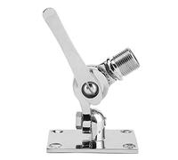 Generic Base de Antena VHF Ajustable de Acero Inoxidable con Soporte de Trinquete de Doble Eje, Fácil Instalación en Superficies Inclinadas u Horizontales, Ideal para Entusiastas Marinos