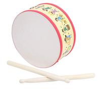 Generic Batería de Mano para Niños de Doble Cara para Diversión Musical, Construcción de Madera Resistente, Incluye Mazos y Correa para el Hombro