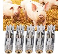 Generic Bebedero de Cerdo con Boca de Pato de Metal para Suministros de Accesorios de Granja Ganadera, Resorte Fuerte Resistente a la Oxidación, 10 Piezas para Herramienta para Beber Cerdos
