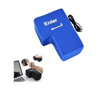 Generic Big Enter Button - Dispositivo de escritorio con botón de entrada grande para oficina, portátil, computadora, entrada, botón, USB, para hombres, decoración creativa (azul)