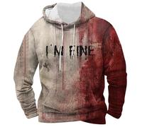 Generic Bloody - Sudadera con capucha para Halloween, cosplay de manga larga para hombre, sudadera con capucha 3D, para Halloween y para hombre, B-dark púrpura, XL