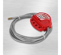 Generic Bloqueo de Cable de Acero Inoxidable Cerradura de Seguridad con Etiqueta Reutilizable para Industrias Químicas y Eléctricas 4 Mm X 1,8 M