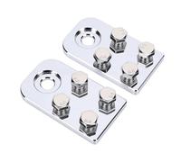 Generic Bloques de Terminales de Batería de Lengüeta Plana Conexión Segura Cableado Multipunto para Sistemas de Baterías Solares Marinas Automotrices 2 Piezas Aleación de Aluminio