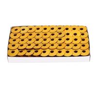 Generic Bobinas de Coser de Aluminio Duraderas, 100 Unidades, para Máquinas de Coser, Ideales para Ropa y Accesorios (YELLOW)