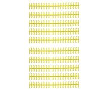 Generic Bobinas de Encuadernación de Plástico Duraderas y Resistentes, 10 Unidades para Compilación de Hojas Sueltas, 1/2 Pulgada de Diámetro para Escuelas y Uso Doméstico (YELLOW)