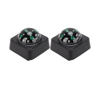 Generic Bola de Brújula Compacta para Automóvil con Base Adhesiva para Navegación en Dirección del Vehículo, Bola de Brújula para Tablero de Instrumentos para Automoción ABS Negro + Acrílico, 2