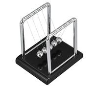 Generic Bola de Péndulo de Equilibrio de Metal, Tiempo de Oscilación Largo, Producción Exquisita, Alivio del Estrés, Juguete Educativo Escolar para Decoración de Escritorio de Oficina (Fondo Negro)