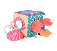 Generic Bola de Sonajero Sensorial de Cubo Suave para bebé para Cuna, Juguete de bebé de Tela Segura para Exploración, Colores Vibrantes, 1 Unidad