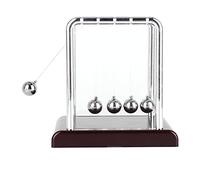 Generic Bolas de Péndulo, Juguete Educativo para Aliviar el Estrés para Decoración de la Oficina en el Hogar, Plástico Duradero y Hierro Forjado, 3,6x3,0x3,7 Pulgadas