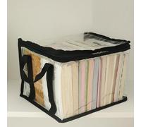 Generic Bolsa de Almacenamiento de Libros Impermeable Transparente con Cremallera Gruesa para Estudiantes, Oficina, Hogar, PVC, Ligero (S 48x20x57 pulgadas)
