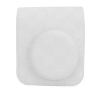 Generic Bolsa de Cámara Instantánea, Cuadro de Ajuste a Cuadros Extendiendo la Aleta Superior Portátil Portátil Resistente a la Cámara Vintage Case de Protección para Exteriores Al Aire Libre (White)