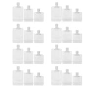 Generic Bolsa de Loción de Viaje 24 Unidades (30ml, 50ml, 100ml), Envases Cosméticos a Prueba de Fugas Boquilla Vertical, Bolsa Portátil para Champú y Crema, Kit Aseo Viaje Seguro