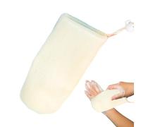 Generic Bolsa de malla para barra de jabón, bolsa de barra de jabón con cordón, redes de espuma de limpieza facial, fácil de hacer burbujas, crea espuma extra densa para el lavado facial y corporal