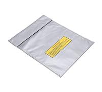 Generic Bolsa de Protección contra Explosiones para Batería Lipo Ignífuga, Almacenamiento Seguro para Varias Baterías de Aviones, Resistente Al Calor, 9,1x11,8 Pulgadas (SILVER)