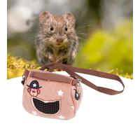 Generic Bolsa de Transporte para Hámster, Bolsa de Salida Portátil de Franela de café para Mascotas Pequeñas, Cómoda y Transpirable, Adecuada para Conejillos de Indias y Chinchillas (Grande)