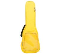 Generic Bolsa de Transporte para Ukelele de 23 Pulgadas, y Acolchada, Bolsillo Lateral Transparente, Color Amarillo, Funda Portátil para Ukelele para Presentaciones y Ensayos