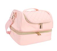 Generic Bolsa Organizadora Modular para Esmalte de Uñas, Doble Nivel, Impermeable, Correa de Hombro Ajustable, Estuche de Transporte Nail Tech, Material de Poliéster Ligero