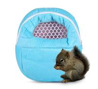 Generic Bolsa Transportadora para Ratas para Viajes de Mascotas: Cómodo Saco de Dormir de Felpa para Hámster Erizo con Correa Ajustable y Ventilación de Malla, Animales Pequeños