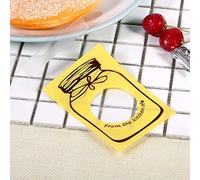 Generic Bolsas de Dulces para Fiesta de Cumpleaños de Boda, 100 Uds., 4 Colores, Patrones de Botellas Encantadores para Galleta, Postre, Turrón (7 * 10+3 Amarillo)