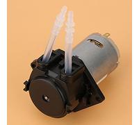 Generic Bomba Peristáltica de 12 V, Diseño Compacto para Dosificación de Químicos en Laboratorios y Acuarios, Tubo de Silicona, Rango de Flujo 10 Ml/min - 90 Ml/min (2 * 4 negro)