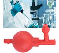 Generic Bombilla de Succión para Lavado de Oídos, Bombilla de Caucho Natural Eficiente de 3 Vías para Uso en Laboratorio, 2 Piezas para Laboratorios de Investigación Industrial y Agrícola, Roja
