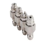 Generic Boquilla de Lavadora de Alta Presión, Boquilla Duradera de 4 Vías de Acero Inoxidable, Limpieza Eficiente para de Lavado Suave, Compatible con Lavadoras de Alta Presión de 2-4 GPM