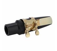 Generic Boquilla de Saxofón Tenor ABS Juego de Boquillas Portátil y Liviana para Saxofones Negro 10,5 Cm