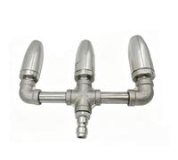 Generic Boquilla Turbo de Acero Inoxidable 3600 PSI Boquilla Giratoria 3 en 1 para una Limpieza Eficaz a Alta Presión Conector de 1/4 de Pulgada (triple)