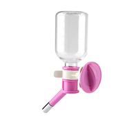 Generic Botella para Beber para Mascotas, Elegante Diseño Colgante, Dispensador de Agua para Gatos, Perros y Animales Pequeños, Plástico, 150 Ml, Rosa (Mediano 250ml)