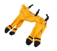 Generic Botines con Tirantes para Perros, Impermeables, Transpirables, Antideslizantes, Zapatos de Lluvia para Perros Activos, Senderismo, Caminar en Todo Tipo de Clima, 1 par (Yellow)