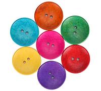 Generic Botón De Costura De Madera Multicolor, 2 Agujeros, Suministros para Manualidades De Ropa DIY, 150 Uds. De 30mm De Diámetro para Accesorios De Ropa Diaria