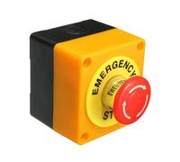 Generic Botón Pulsador Del Interruptor de Parada de Emergencia con Caja, Piezas de Repuesto Duraderas AC660V 10A