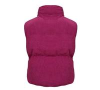 Generic Boy Jacket Autumn And Winter Models Solid Colour Casual Short Waistcoat Jacket Women's Cotton Clothing Chaleco de algodón Clothes Pantalones Satén, rosa fuerte, M