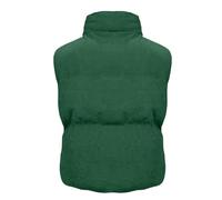 Generic Boy Jacket Autumn And Winter Models Solid Colour Casual Short Waistcoat Jacket Women's Cotton Clothing Chaleco de algodón Clothes Pantalones Satén, verde, L