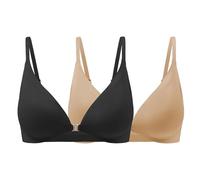 Generic Bralette Triángulo Sexy para Mujer, Cierre Frontal, V Profundo, sin Costuras, Inalámbrico, Ajustable, Sujetador Bralette con Sujetador Relleno en Dark Blue, Talla S