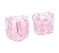 Generic Brazalete inflable de natación para adultos | Brazalete ergonómico y cómodo para niños con dos cámaras de aire gruesas y una capa de lentejuelas transparentes brillantes